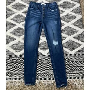 KanCan Mid Rise Button Fly Skinny Jeans size 9/28